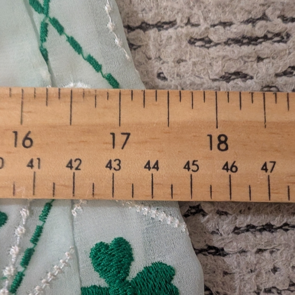 Sandro White and Green A-Line Skirt - Picture 6 of 7